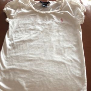 Ralph Lauren Cream Shirt with Pink Horse